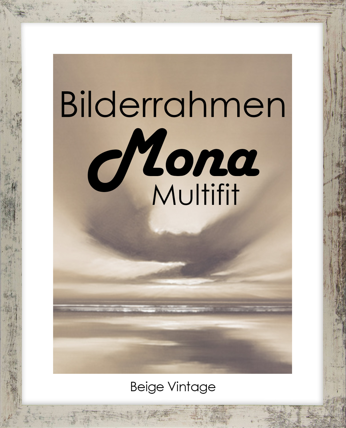 Bilderrahmen Mona MULTIFIT 20x26 cm mit weißer Rückwand 26x20 cm Foto Poster 