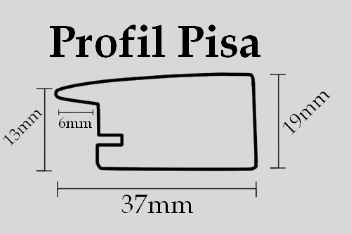 Pisa MDF-Bilderrahmen Struktur I von 42 x 50 bis 42 x 59 cm 